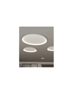 Plafón de Techo Grace - ACB - Plafón redondo LED regulable, color blanco o negro, disponible en 3 tamaños
