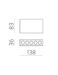Plafón de techo Invisible - ACB Lighting - Foco LED rectangular moderno