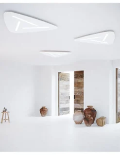 Plafón de techo LED Liwi - Luz Negra - Plafón LED original de diseño moderno, fina madera contrachapada