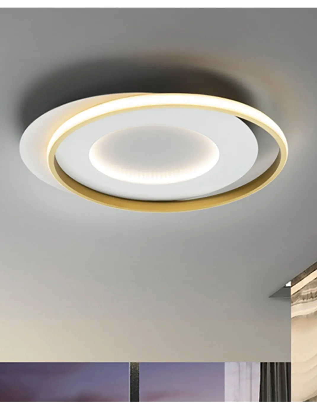 Plafón de techo Limbos – Schuller – Lámpara decorativa minmalista, disponible en dorado o negro
