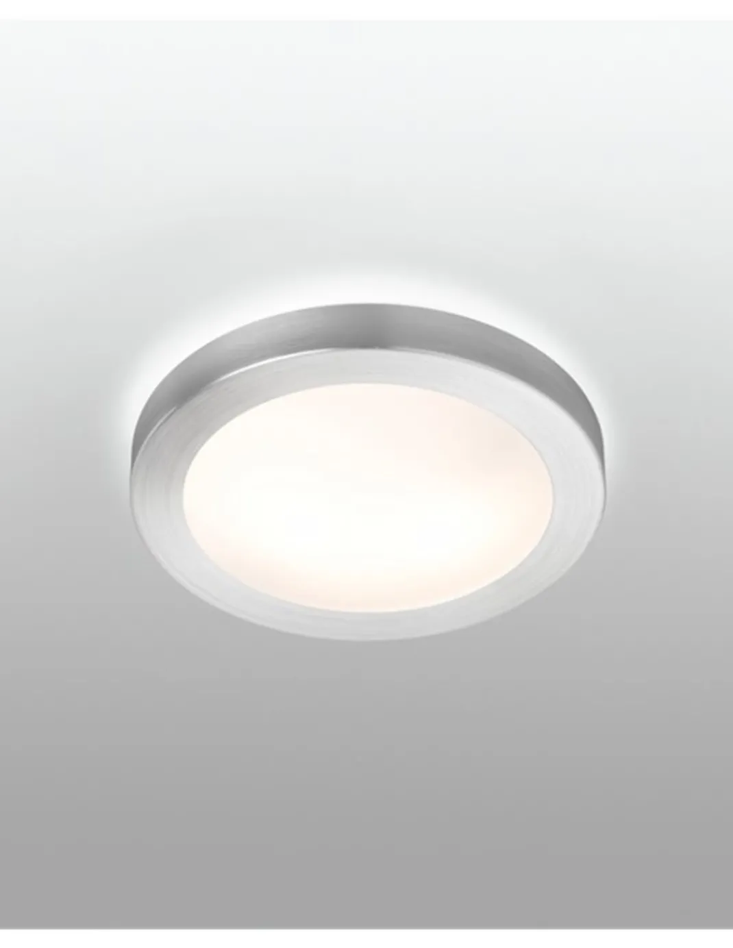 Plafón de techo Logos – Faro – Lámpara de baño, Blanco/Níquel