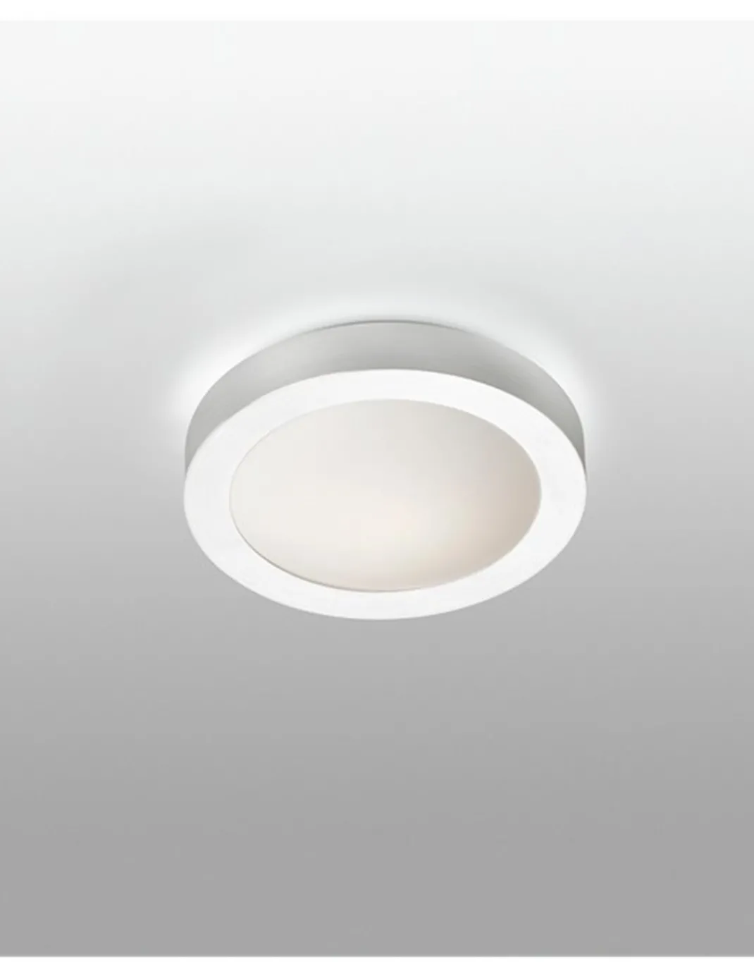 Plafón de techo Logos – Faro – Lámpara de baño, Blanco/Níquel
