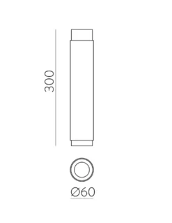 Plafón de techo Lux - ACB - Foco LED cilíndrico alargado de superficie