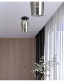 Plafón de techo Nora – Mantra – Pantalla de cristal transparente