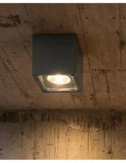 Plafón de techo para exterior Hamal - ACB - Diseño cúbico minimalista LED