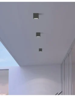 Plafón de techo para exterior Hamal - ACB - Diseño cúbico minimalista LED