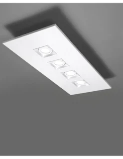 Plafón de techo Polifemo - Milan - Foco rectangular con 4 luces
