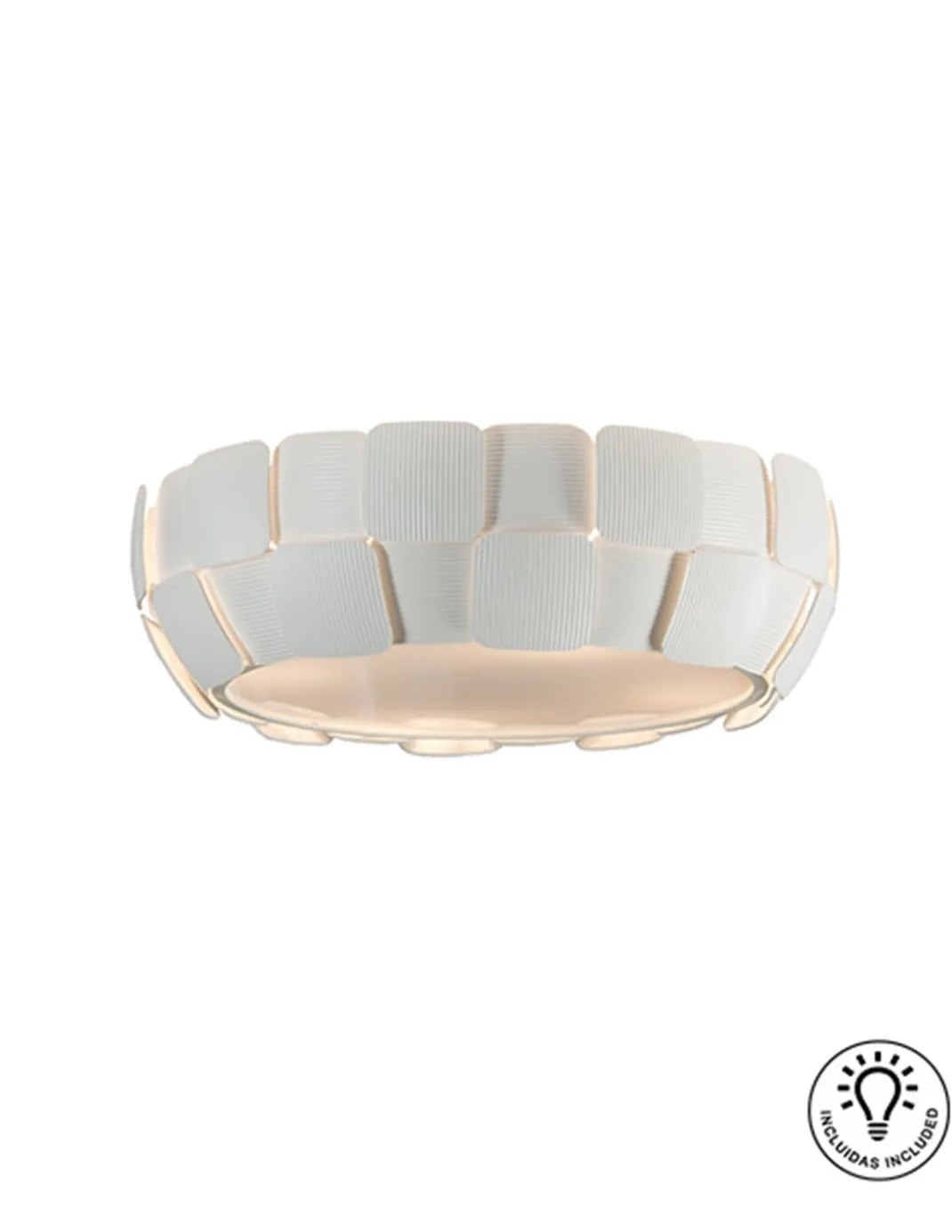 Plafón de techo Quios – Schuller – Lámpara decorativa, acabado blanco roto