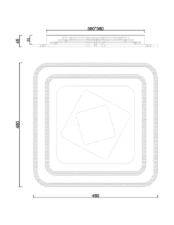 Plafón de techo Rado – AJP – Lámpara minimalista cuadrada LED, acabado blanco