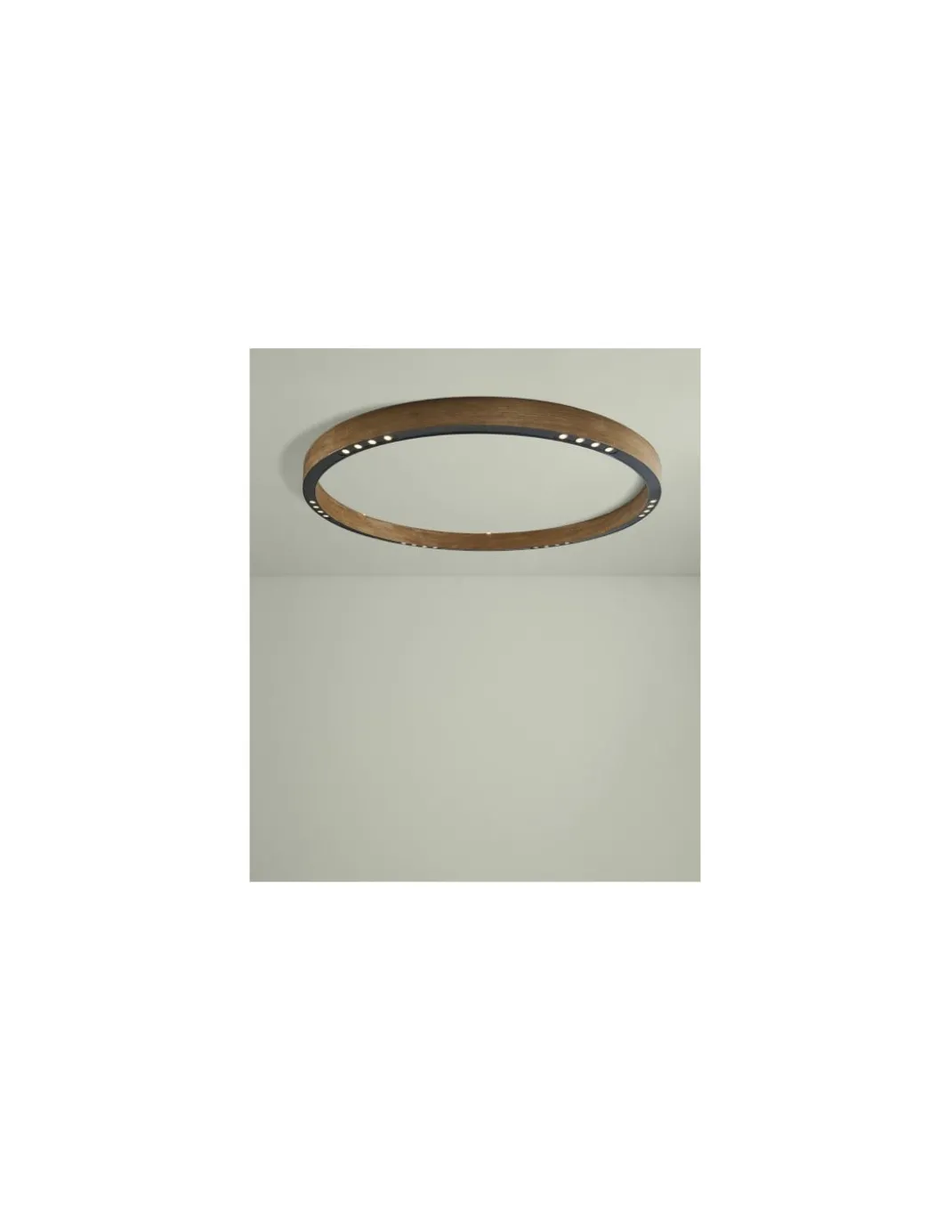 Plafón de Techo R2 - Blux - Aro LED techo, regulable, diseño moderno en madera