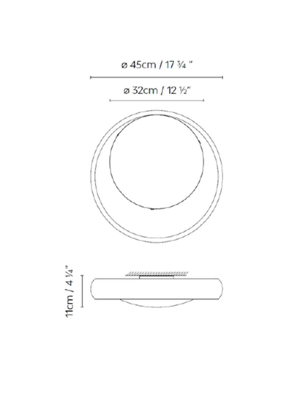 Plafón de techo Ring C45 - B.lux - Plafón aro decorativo de diseño circular