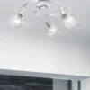 Plafón de techo Rolo – AJP – Lámpara de metal y cristal, 3 luces