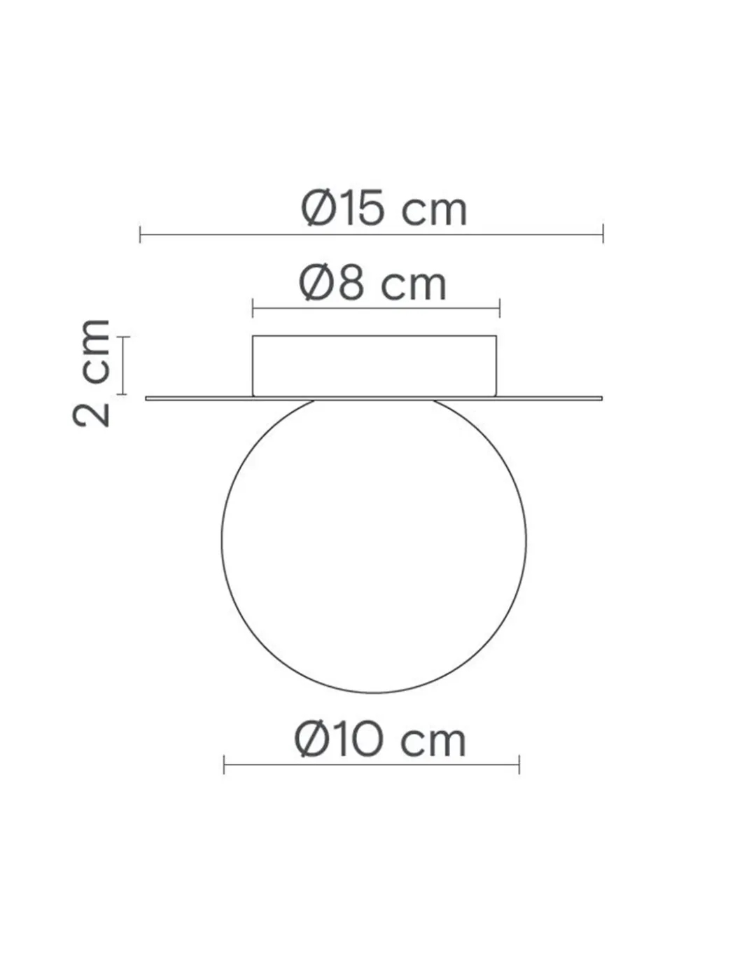 Plafón de techo Royal Disc - Robin - Lámpara dorada decorativa, pantalla esférica de alabastro