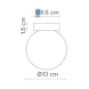 Plafón de techo Royal Simple - Robin - Pantalla esférica de alabastro, Ø 10 cm