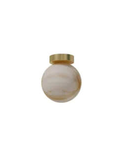 Plafón de techo Royal Simple - Robin - Pantalla esférica de alabastro, Ø 10 cm