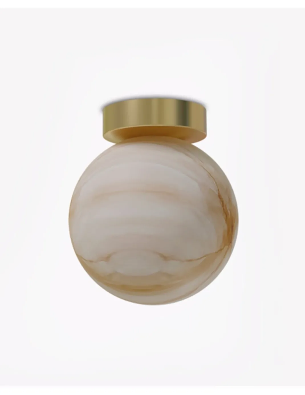 Plafón de techo Royal Simple - Robin - Pantalla esférica de alabastro, Ø 10 cm