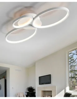 Plafón de techo Sios – Schuller – Lámpara LED blanca, diseño minimalista