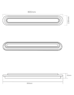 Plafón de techo Solomon – AJP – Lámpara horizontal LED