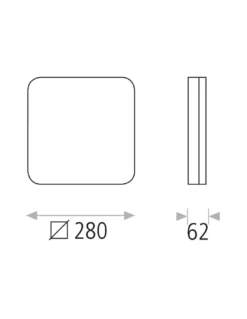Plafón de techo Square - ACB - Apto para exterior IP54, LED regulable