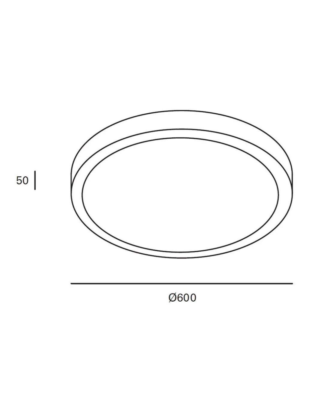 Plafón de techo Stac – FORLIGHT – Lámpara de superficie blanca, LED PRO 4000K, 2 tamaños: 40 cm / 60 cm