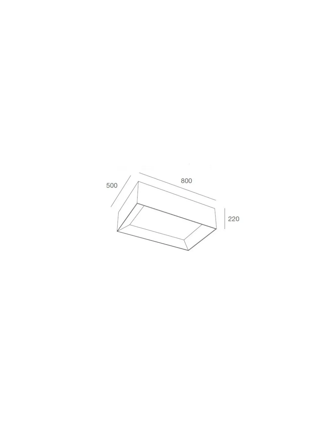 Plafón de techo Volum - Massmi - Diseño rectangular de algodón opaco en blanco o negro