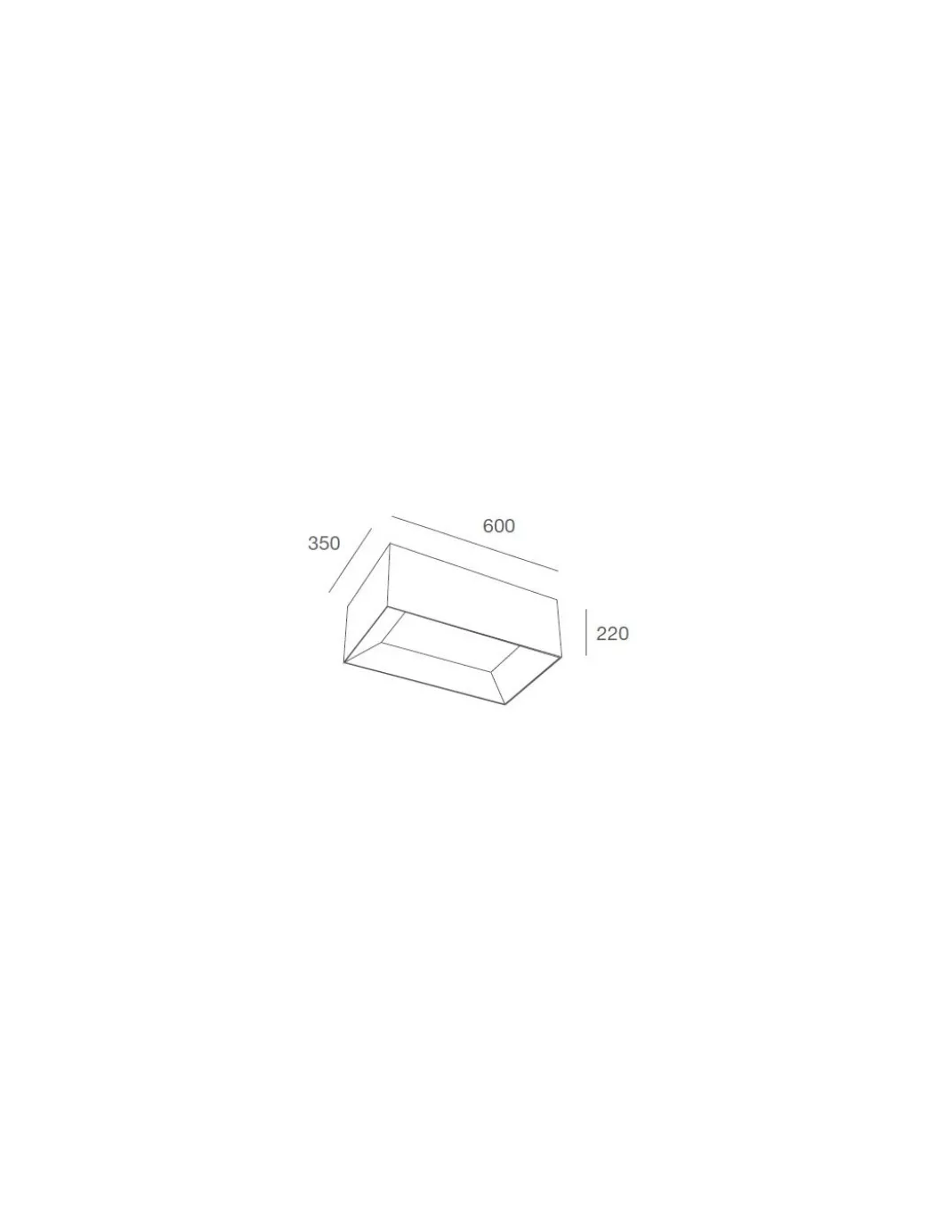 Plafón de techo Volum - Massmi - Lámpara LED rectangular