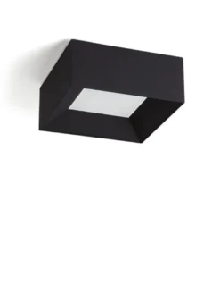 Plafón de techo Volum Translucent – Massmi – Lámpara cuadrada, 3 tamaños, Pantalla de tela algodón translúcido