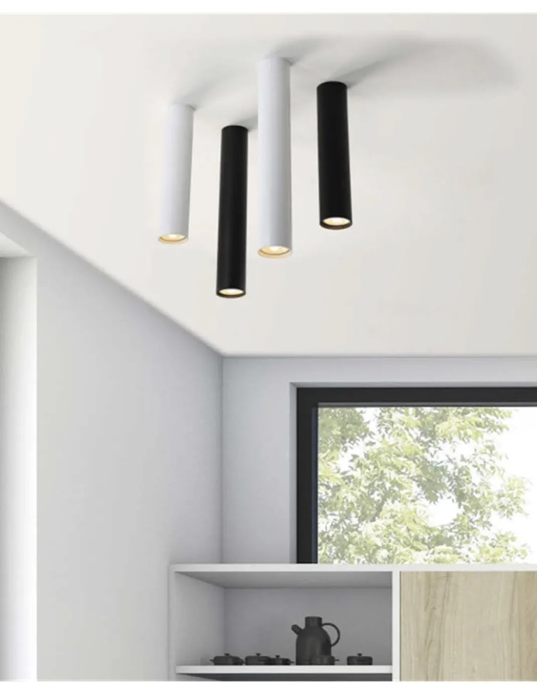 Plafón de techo Zoom - ACB - Foco de superficie LED GU10, Ø 5,6 cm