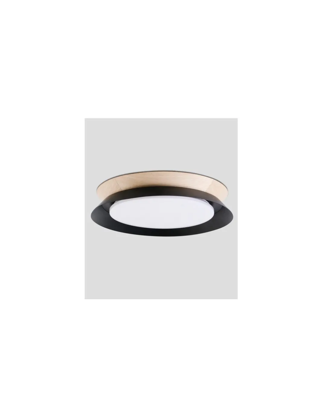 Plafón Techo Tender - Faro - LED Blanco y Madera, estilo nórdico, Ø 45 cm