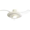 Plafón ventilador con luz Kyoto - Mantra - Ventilador blanco con aspas transparentes, luz regulable y motor ultrasilencioso