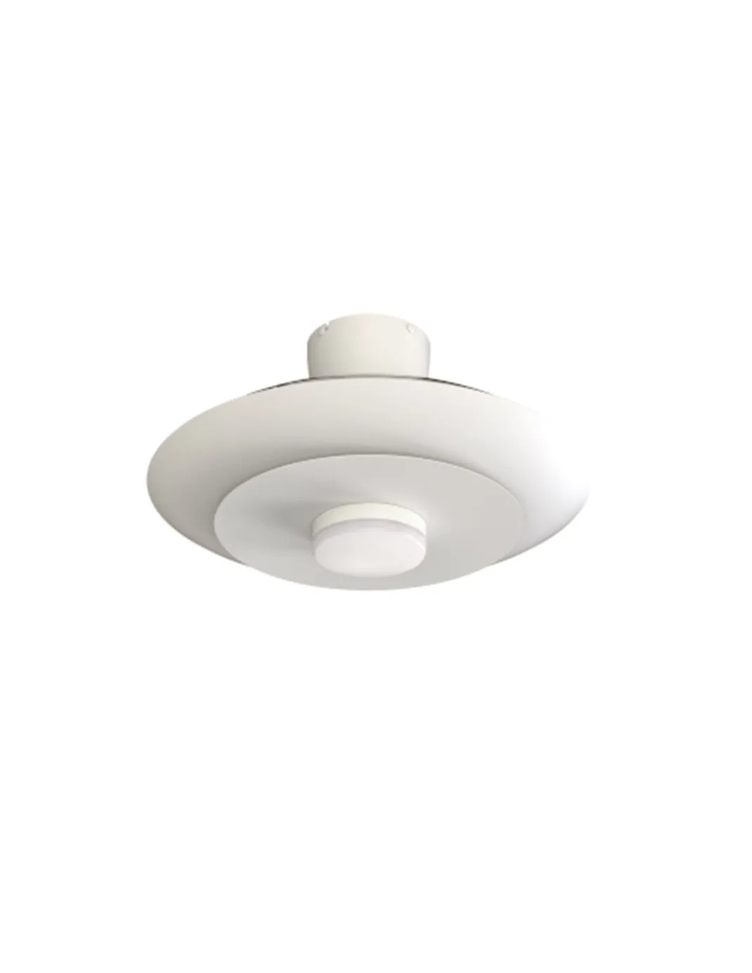 Plafón ventilador con luz Kyoto - Mantra - Ventilador blanco con aspas transparentes, luz regulable y motor ultrasilencioso