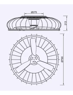 Plafón ventilador de techo Nature - Mantra - Ventilador con luz, control remoto y función inversa