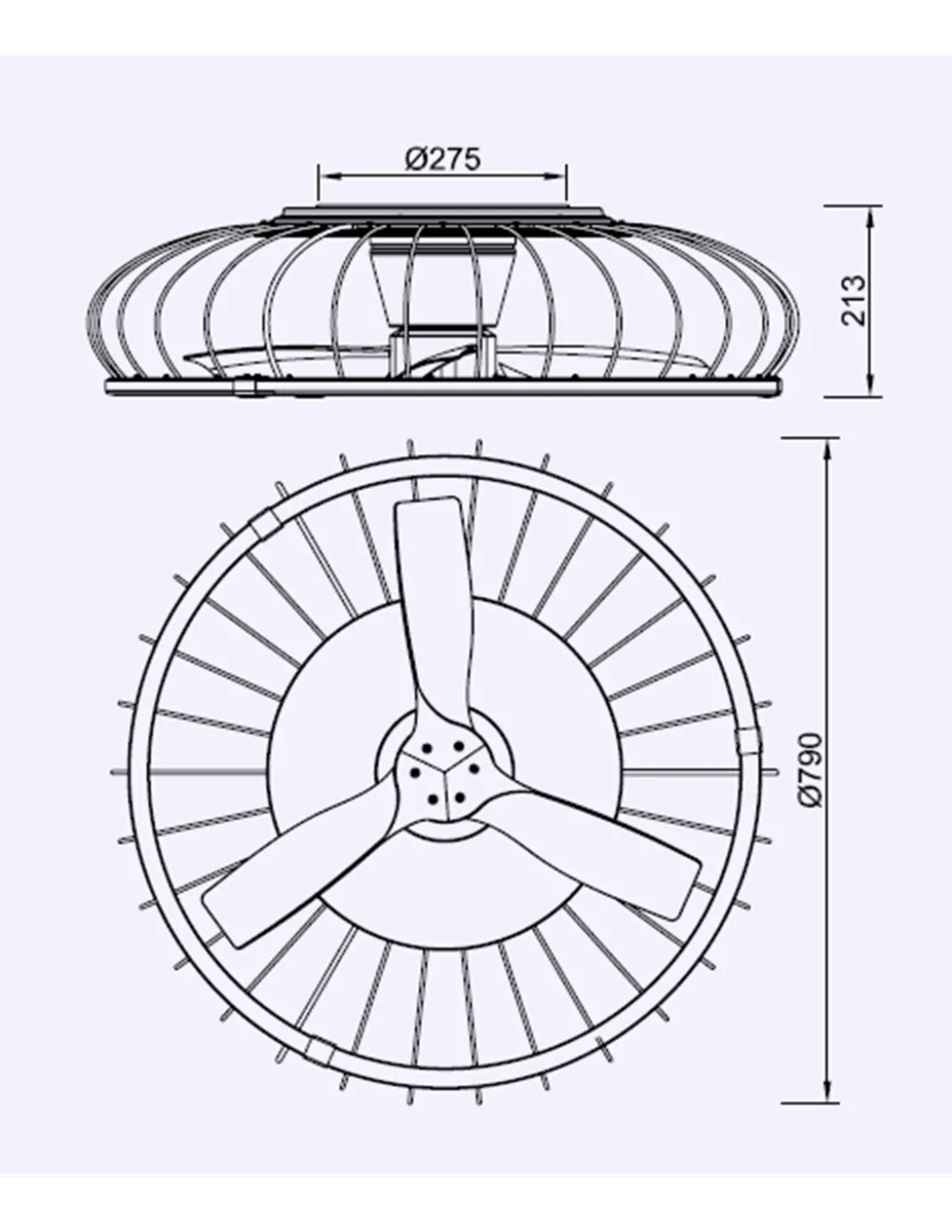 Plafón ventilador de techo Nature - Mantra - Ventilador con luz, control remoto y función inversa