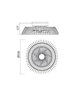 Plafón ventilador Himalaya Mini – Mantra – Diseño moderno, LED regulable, 4 velocidades