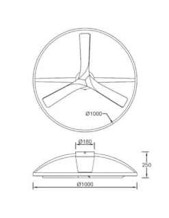 Plafón ventilador Nepal II - Mantra - Ventilador de aro blanco, diseño contemporáneo y ultrasilencioso