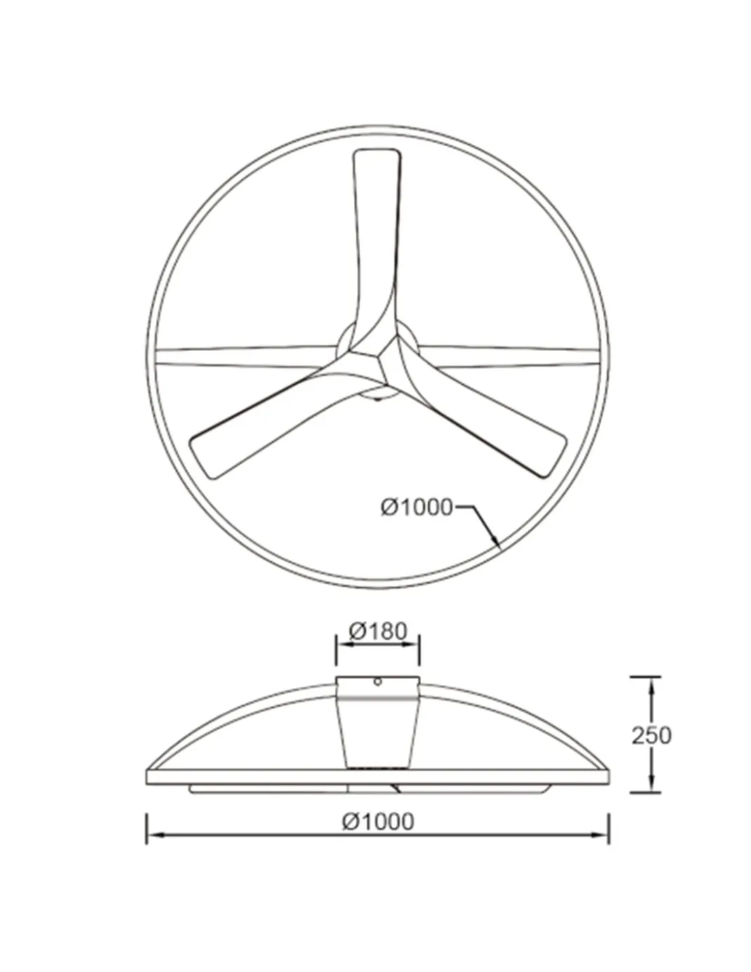Plafón ventilador Nepal II - Mantra - Aro decorativo, acabado blanco y madera y luz regulable