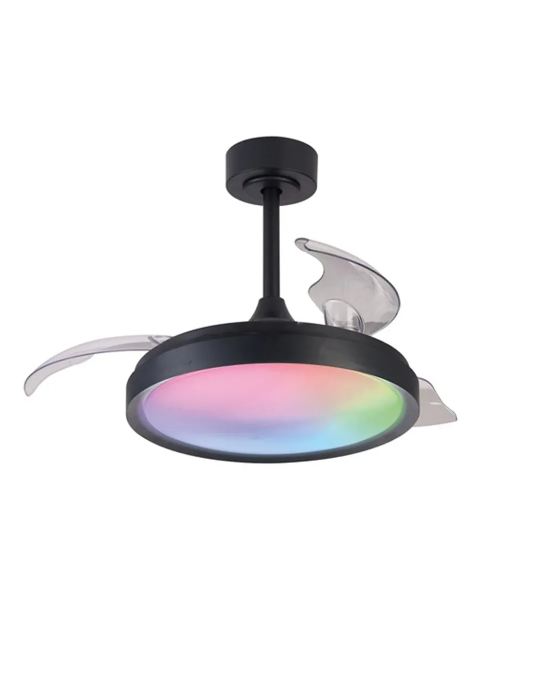 Plafón Ventilador Siberia Mini - Mantra - Ø43, Aspas retráctiles, luz RGB LED regulable