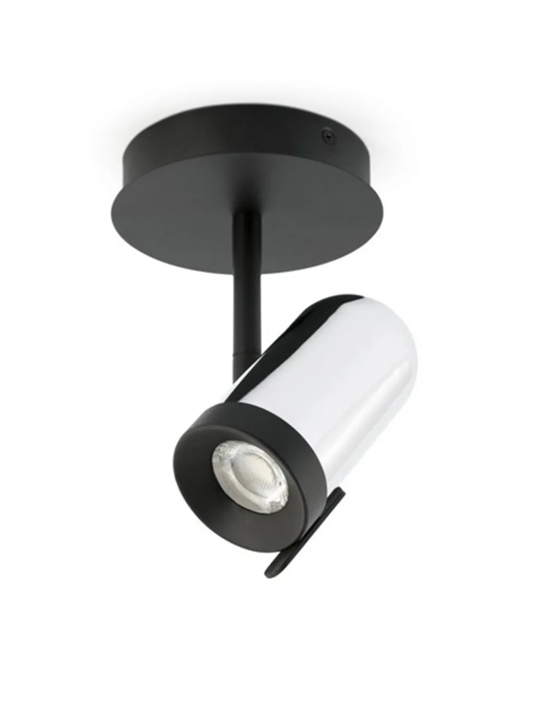 Plafon de techo Orleans - Faro - Lámpara orientable en cromo y negro