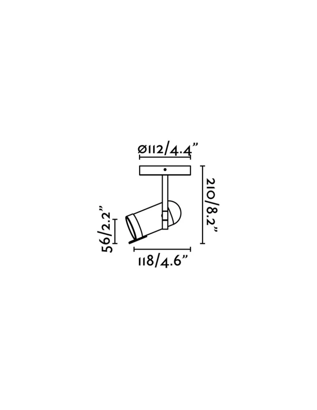Plafon de techo Orleans - Faro - Lámpara orientable en cromo y negro