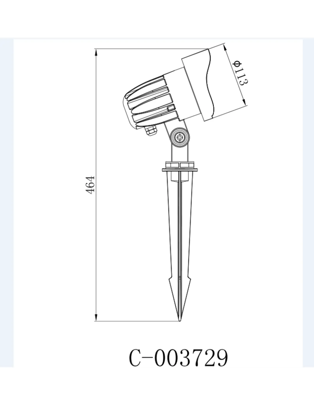 Proyector con piqueta Cobra - Iberlamp - Lámpara de exterior antracita