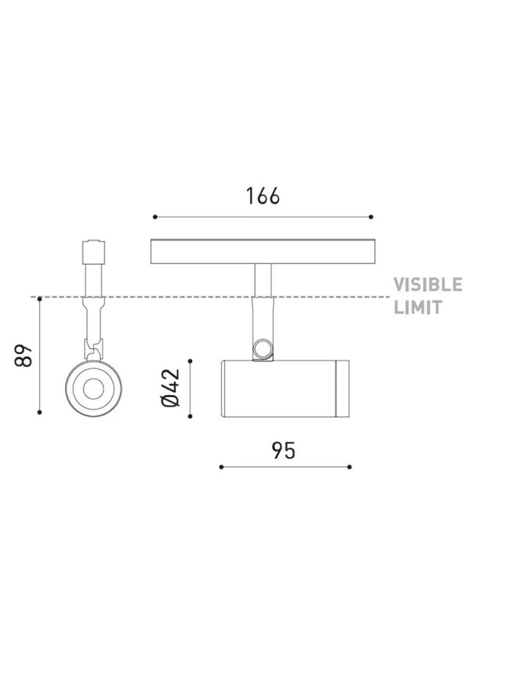 Proyector de carril Coco 48V - Arkoslight - Diseño orientable LED