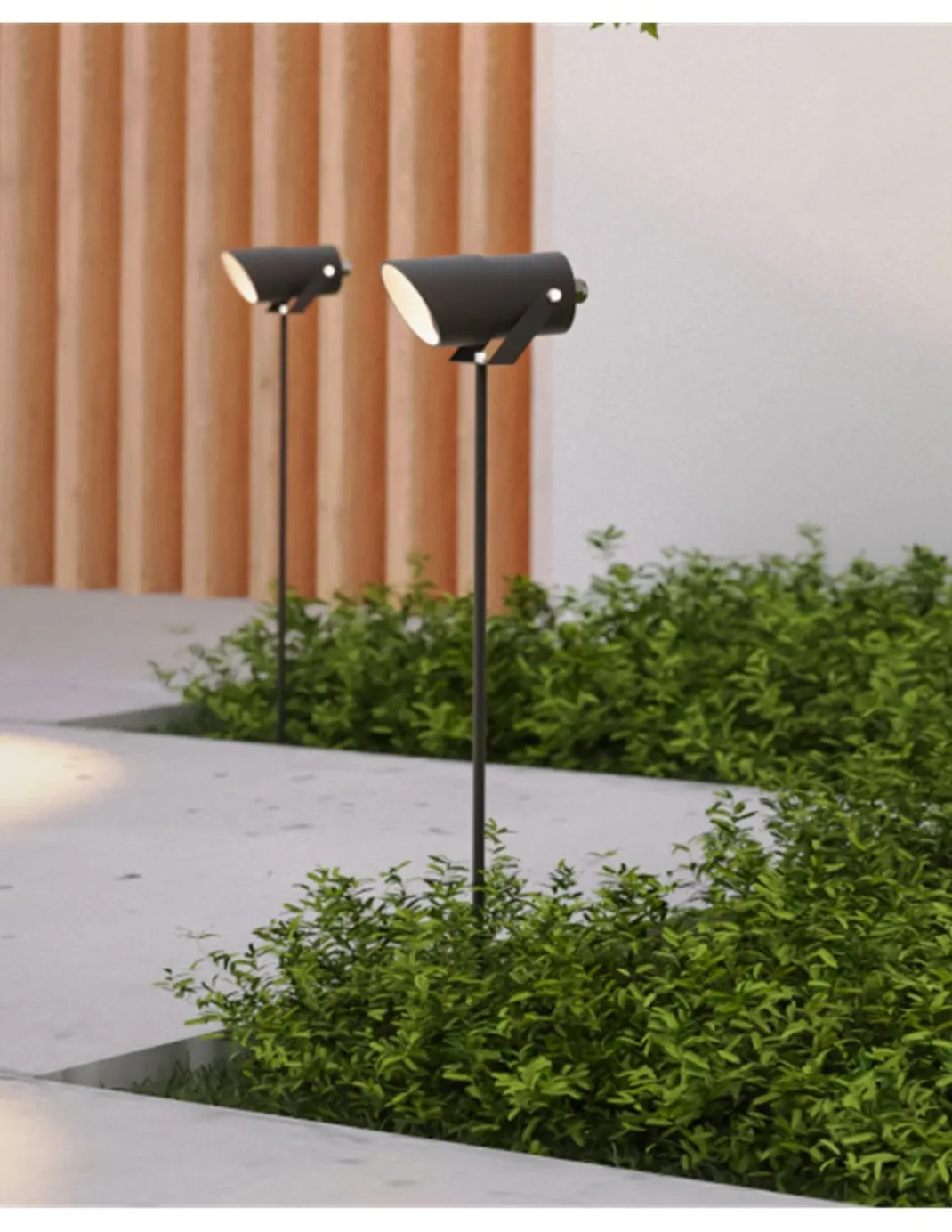 Proyector de exterior Ousia - FORLIGHT - Lámpara con estaca negra, IP65