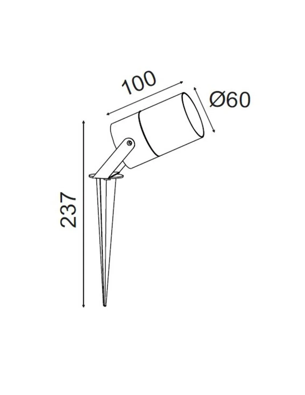 Proyector de exterior Quebec – Mantra – Lámpara estaca negra, GU10