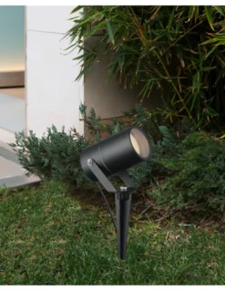 Proyector de exterior Quebec – Mantra – Lámpara estaca negra, GU10