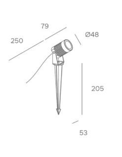 Proyector de exterior Vista - FORLIGHT - Lámpara con estaca orientable
