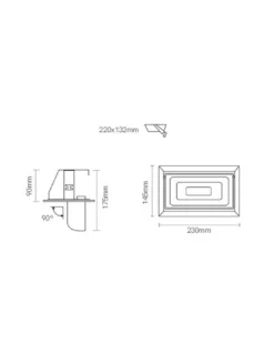 Proyector de pared y techo empotrable Bonn – Beneito & Faure – Lámpara orientable 90º, 40W, LED 3000K/4100 K
