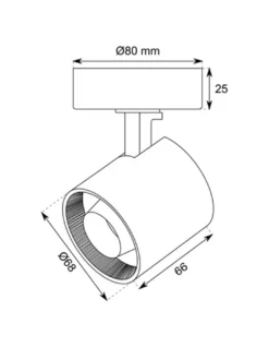 Proyector de techo de superficie Hera FS - Conalux - Lámpara orientable negra LED