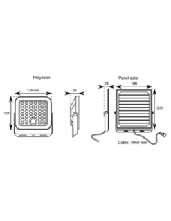 Proyector solar Solar - Conalux - Lámpara de exterior recargable