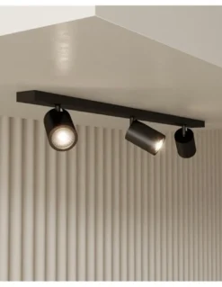Regleta de techo Noon – Aromas – Lámpara con 3 focos, GU10 LED 3000K, Regulable Triac