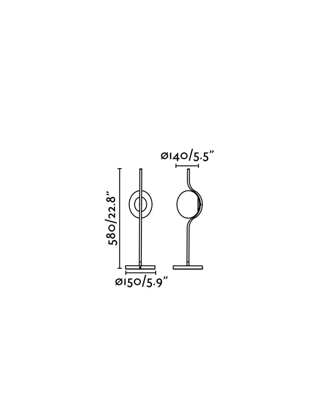 Sobremesa estructura oro con difusor de cristal – Le Vita - Faro